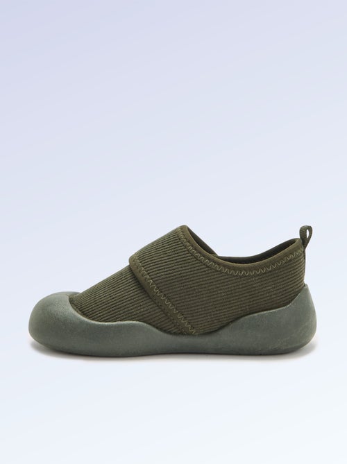 Chaussons 'Kitchoun' souples fourrés - Kiabi