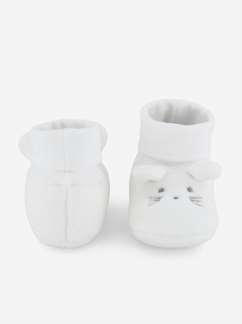 Chaussons 'Lapin' Blanc - Kiabi