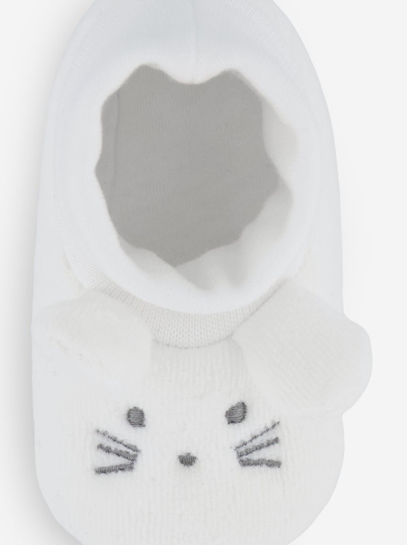 Chaussons 'Lapin' Blanc - Kiabi