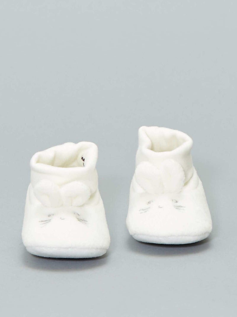 Chaussons 'lapin' écru - Kiabi