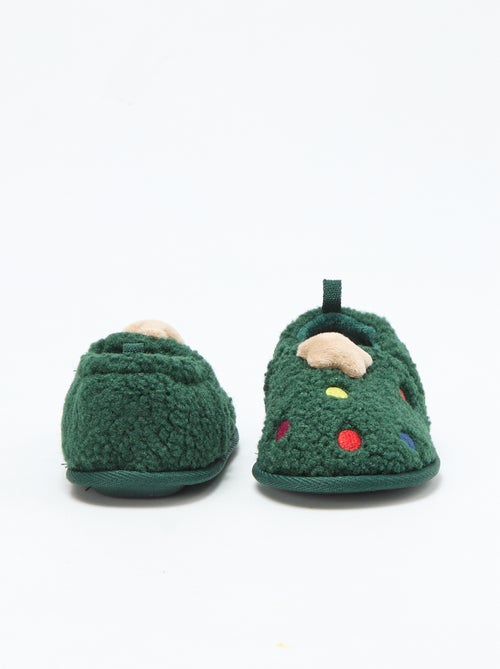 Chaussons ludiques en suédine Noël - Kiabi