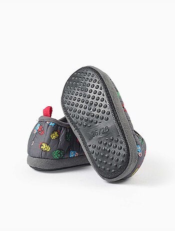Chaussons matelassés avec imprimé avengers et doublure en sherpa