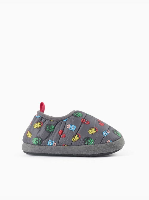 Chaussons matelassés avec imprimé avengers et doublure en sherpa - Kiabi