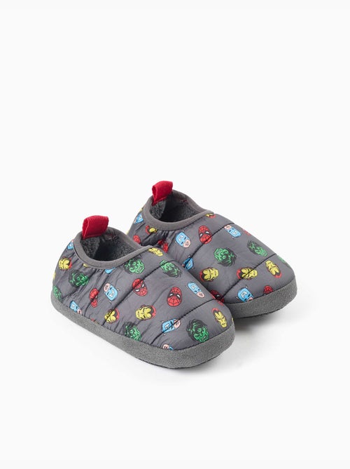 Chaussons matelassés avec imprimé avengers et doublure en sherpa - Kiabi