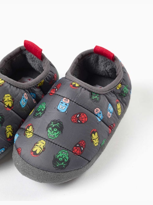 Chaussons matelassés avec imprimé avengers et doublure en sherpa - Kiabi