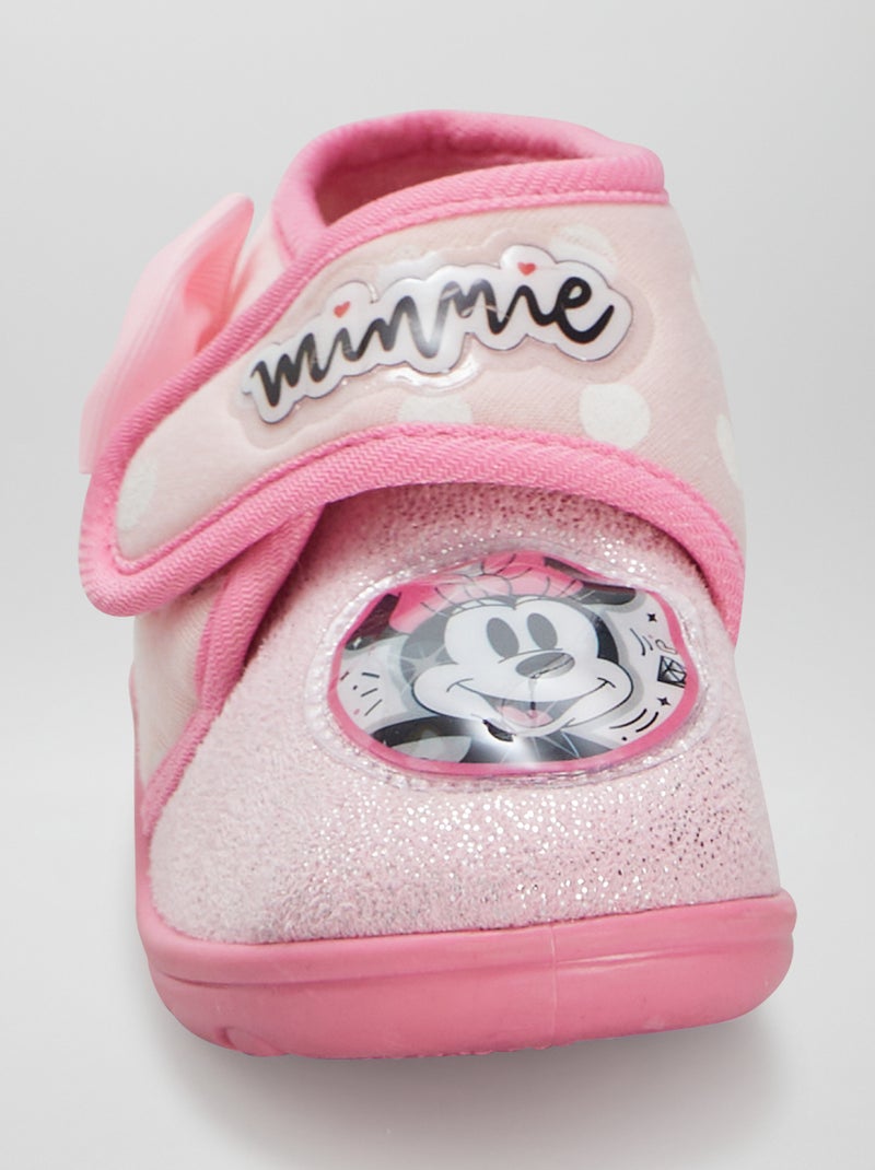 Chaussons 'Minnie' à scratch Rose - Kiabi