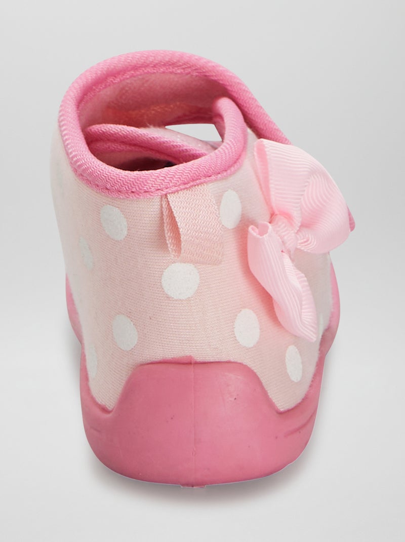 Chaussons 'Minnie' à scratch Rose - Kiabi
