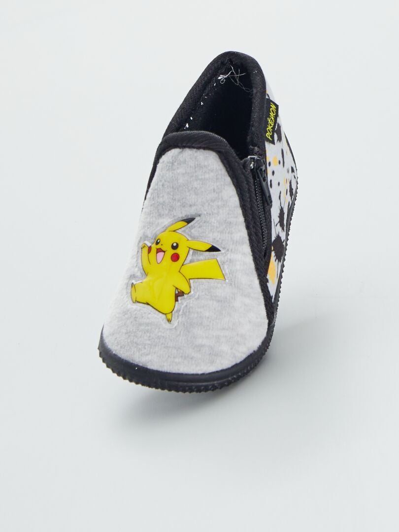 Chaussons montant 'Pikachu' 'Pokémon' gris foncé - Kiabi