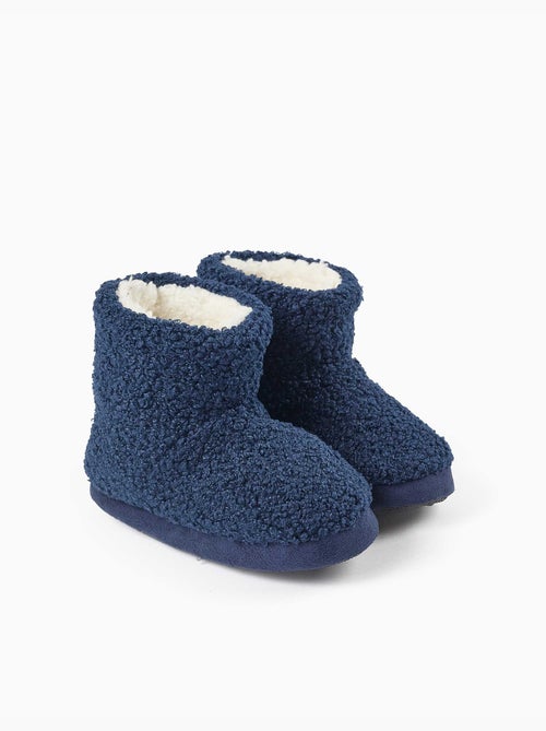 Chaussons montants en sherpa avec semelle antidérapante - Kiabi Chaussons montants en sherpa avec semelle antidérapante - Kiabi