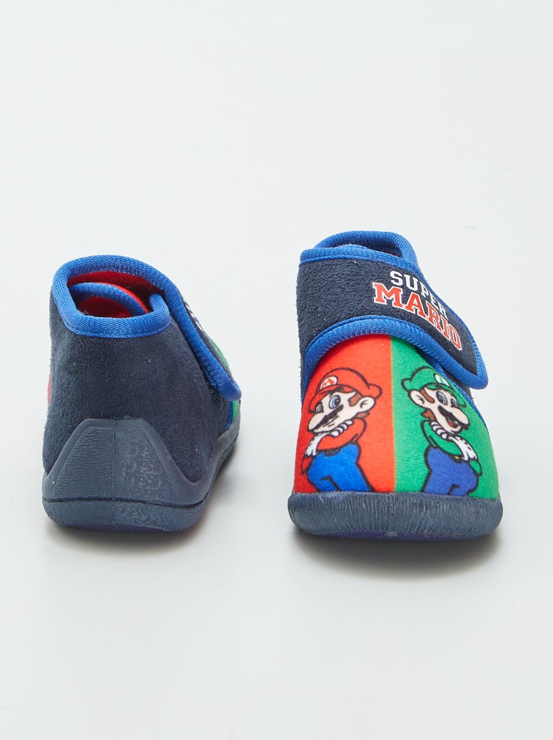 Chaussons montants 'Mario' et 'Luigi' 'Nintendo' Marine/vert/rouge - Kiabi