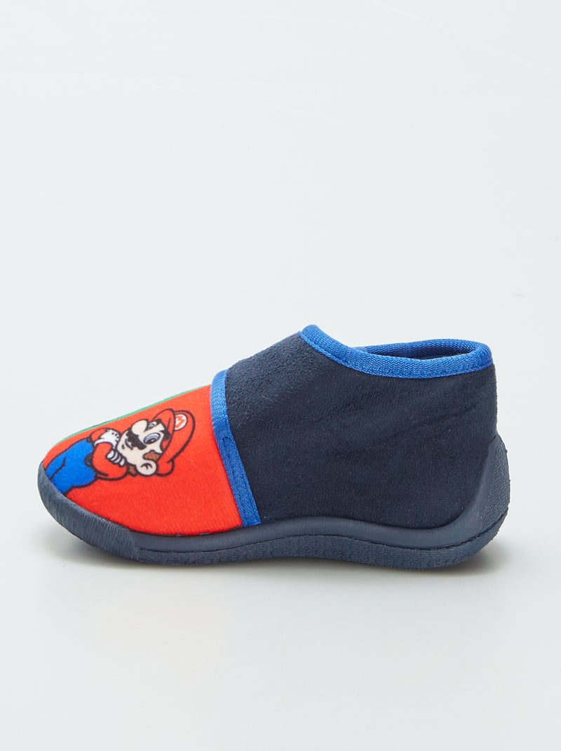Chaussons montants 'Mario' et 'Luigi' 'Nintendo' Marine/vert/rouge - Kiabi