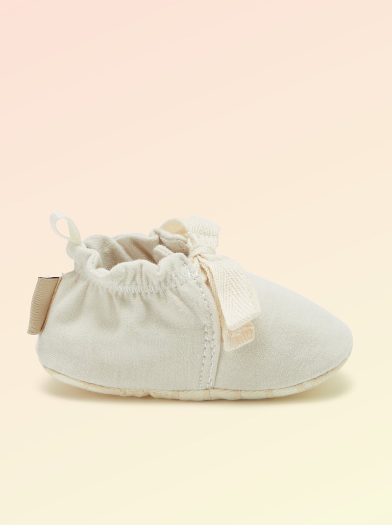 Chaussons motricité 1 'se retourner' - Kitchoun Beige - Kiabi