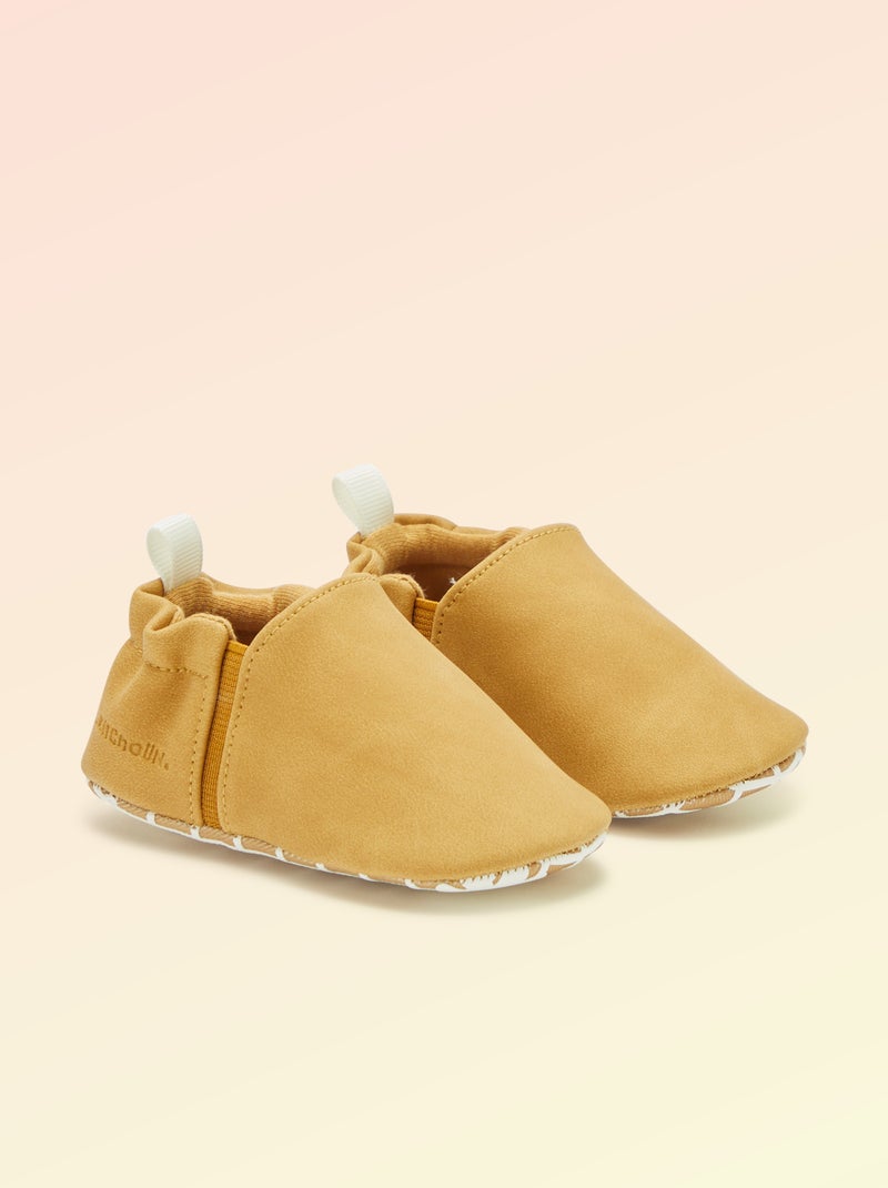 Chaussons motricité 1 'se retourner' - Kitchoun Jaune - Kiabi