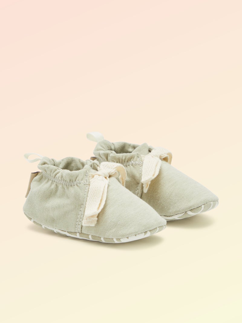 Chaussons motricité 1 'se retourner' - Kitchoun Vert - Kiabi