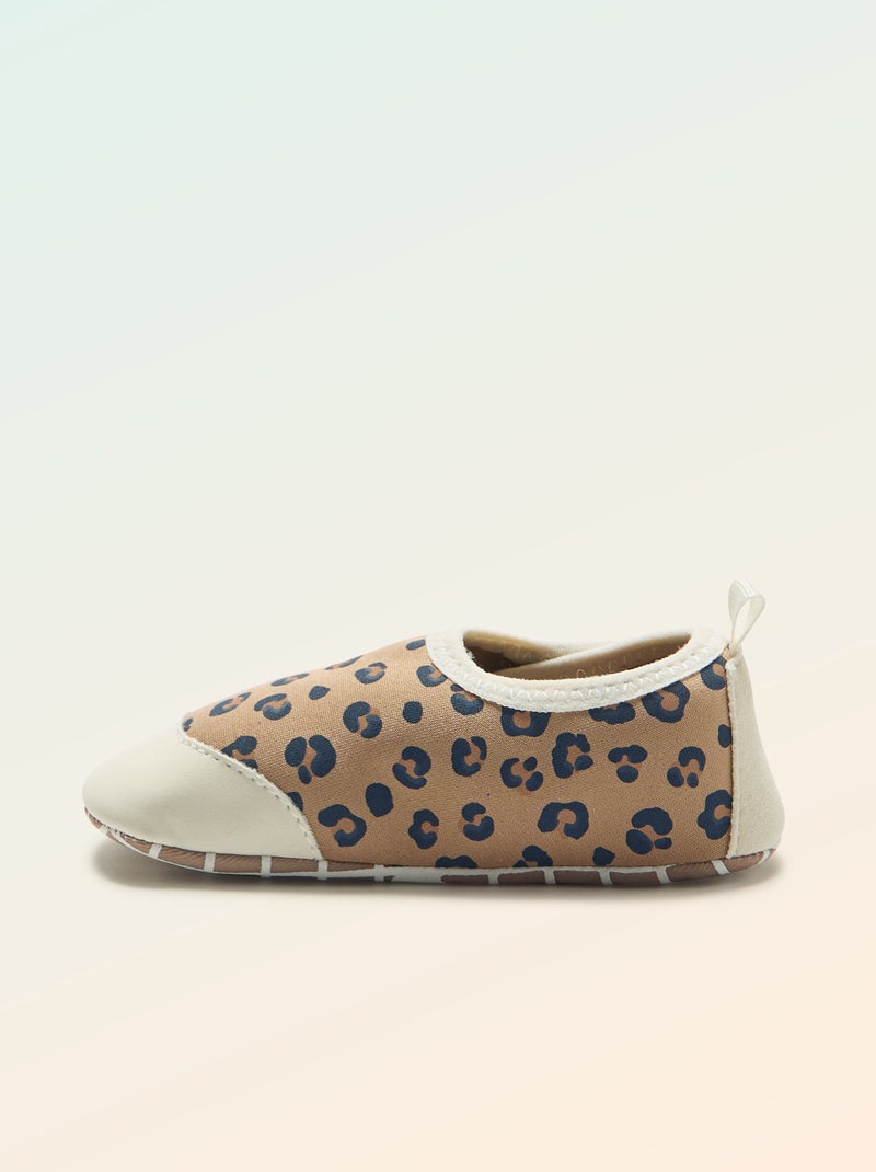 Chaussons motricité 2 '4 pattes' - Kitchoun Beige - Kiabi