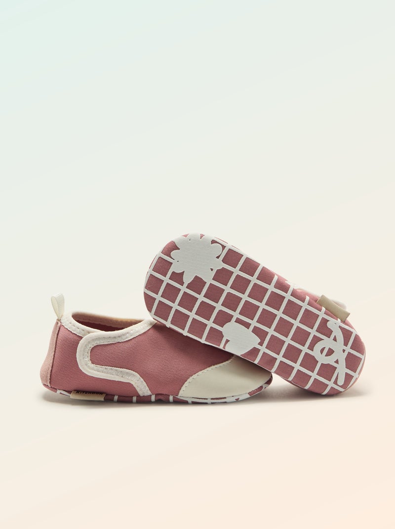 Chaussons motricité 2 '4 pattes' - Kitchoun Rose - Kiabi