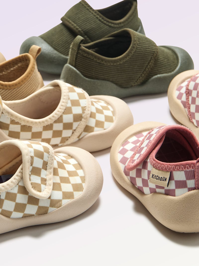 Chaussons motricité 3 '1ers pas' - Kitchoun Beige - Kiabi