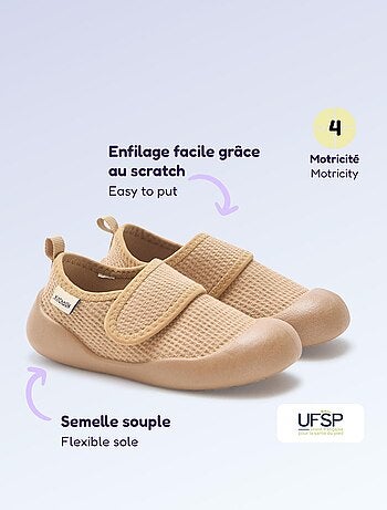 Chaussons motricité 4 'marcher' - Kitchoun