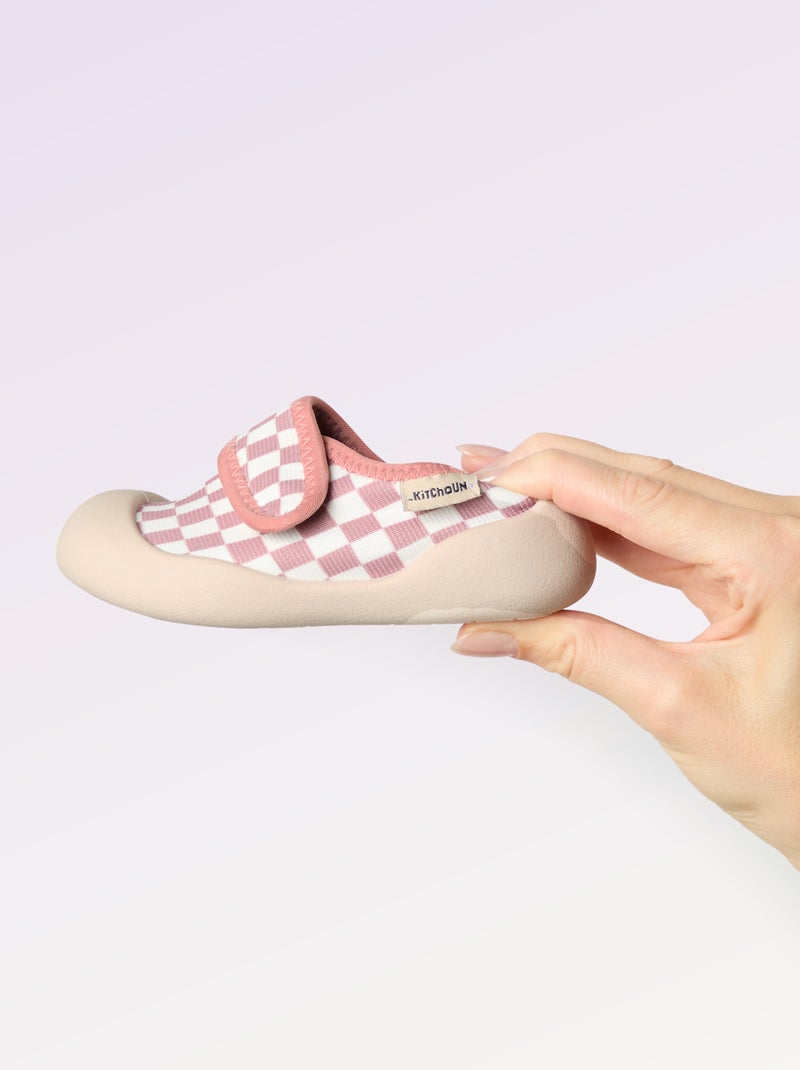 Chaussons motricité 4 'marcher' - Kitchoun Rose - Kiabi