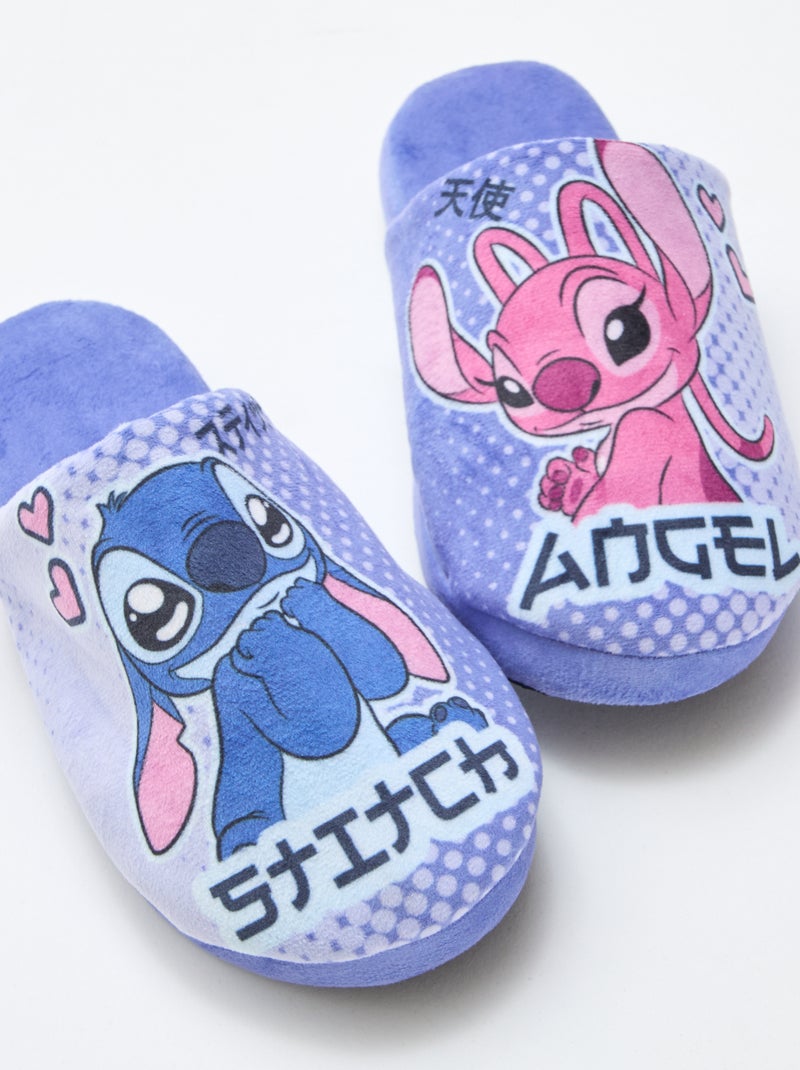 Chaussons mules 'Angel' 'Stitch' Bleu - Kiabi