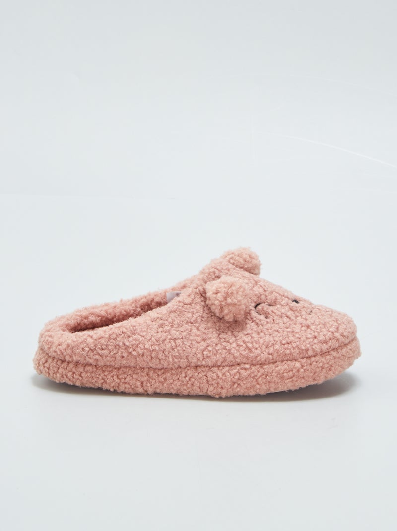 Chaussons mules animaux Rose - Kiabi