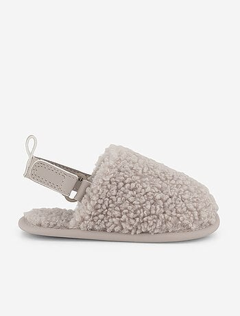 Chaussons mules avec brides de maintien