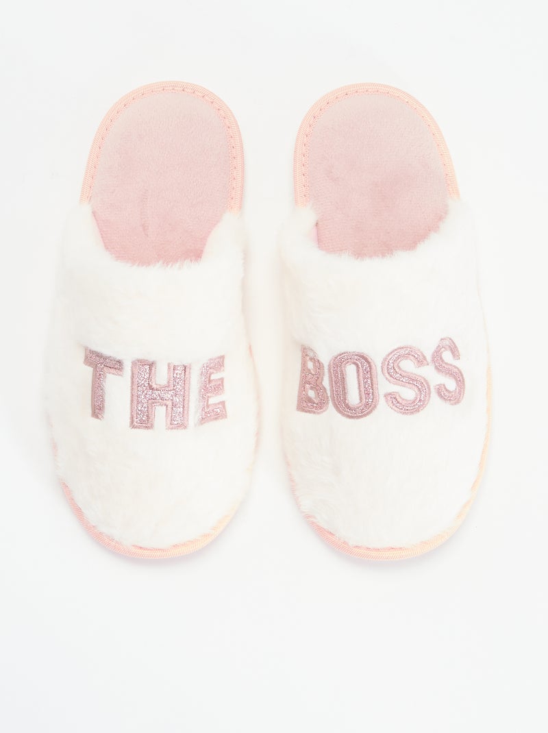 Chaussons mules Blanc - Kiabi