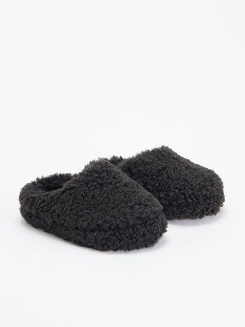 Chaussons mules effet moutonné - Kiabi