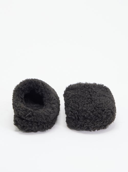 Chaussons mules effet moutonné - Kiabi