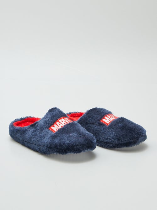 Chaussons mules en maille peluche 'Marvel' - Kiabi