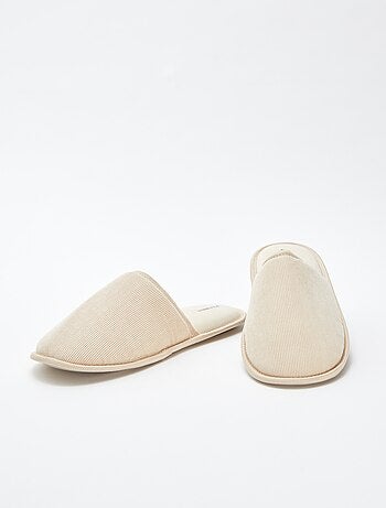 Chaussons mules en velours