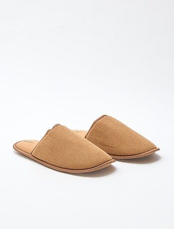 Chaussons mules en velours