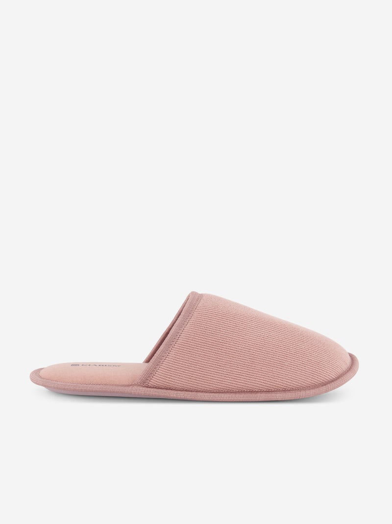Chaussons mules en velours Rose - Kiabi