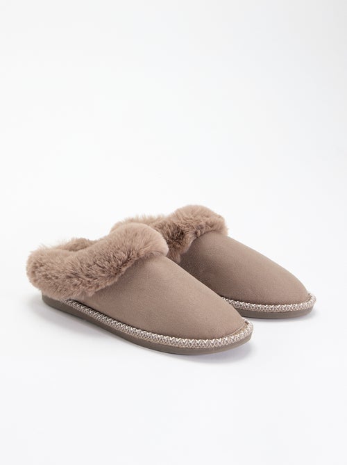 Chaussons mules fourrés - Kiabi Chaussons mules fourrés - Kiabi