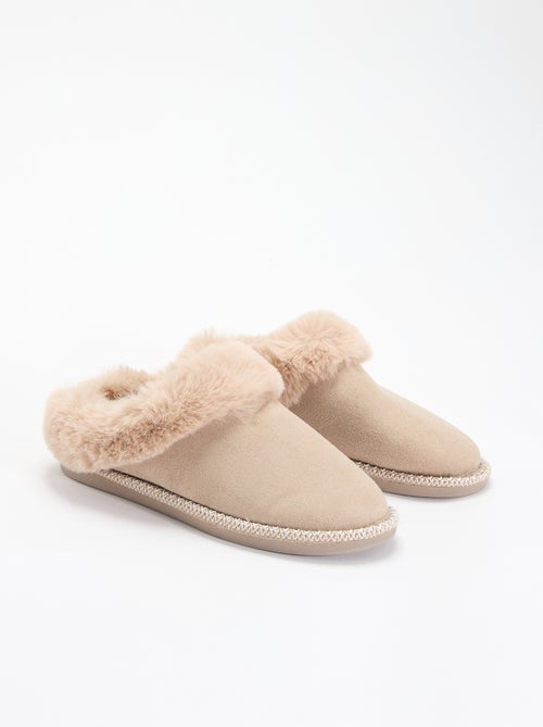Chaussons mules fourrés - Kiabi Chaussons mules fourrés - Kiabi