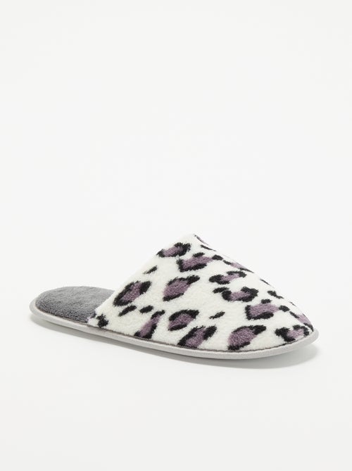 Chaussons mules imprimé léopard - Kiabi