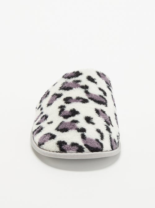 Chaussons mules imprimé léopard - Kiabi