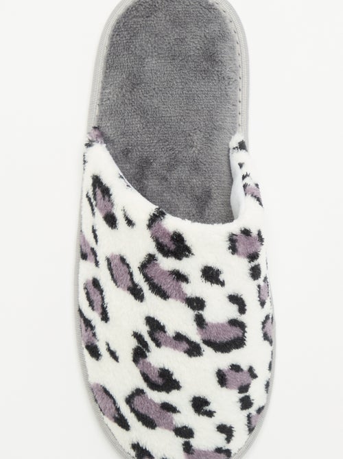 Chaussons mules imprimé léopard - Kiabi