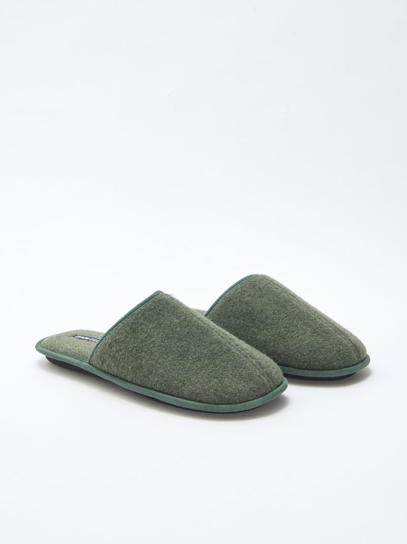 Chaussons mules Kaki - Kiabi
