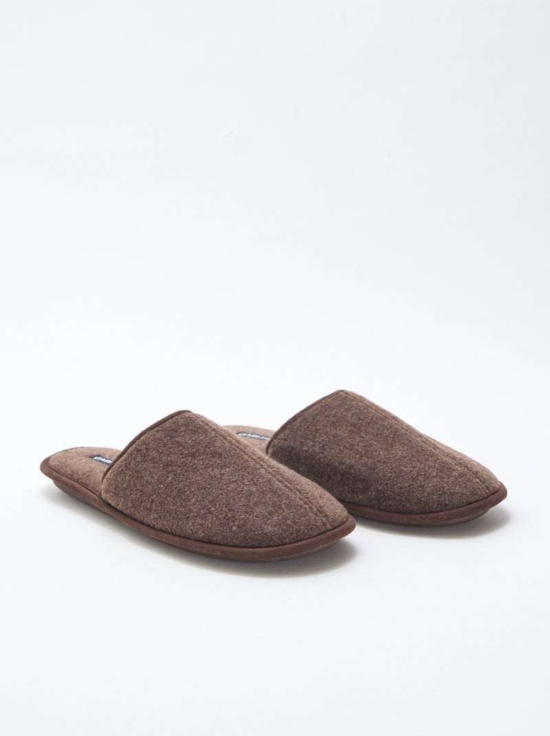 Chaussons mules Marron - Kiabi