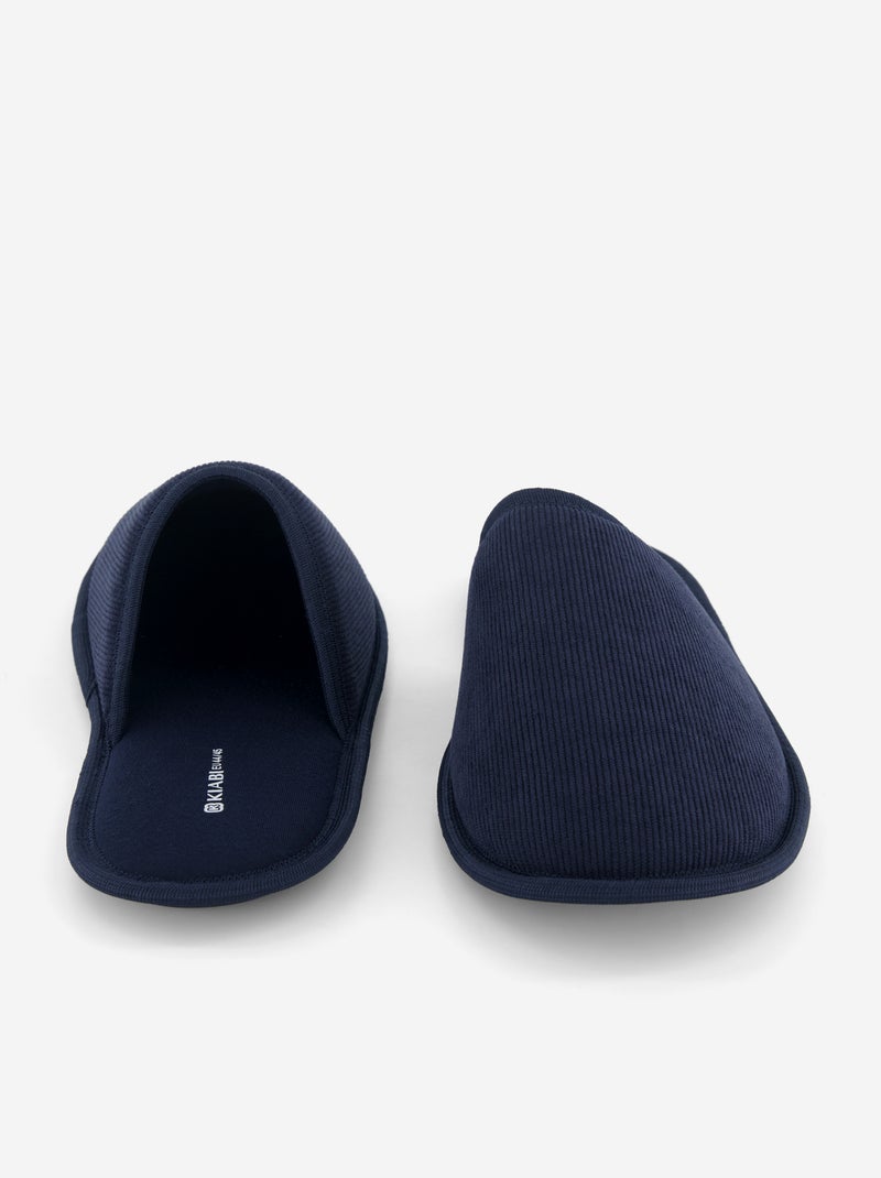 Chaussons mules unis Bleu - Kiabi