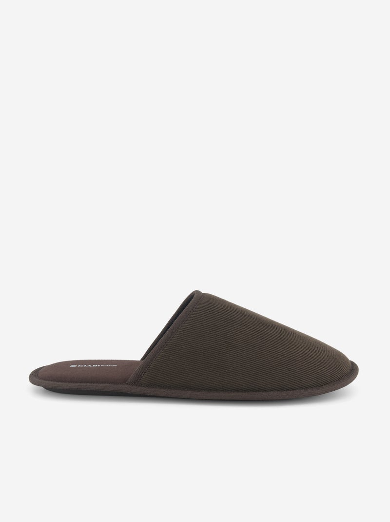 Chaussons mules unis Marron - Kiabi