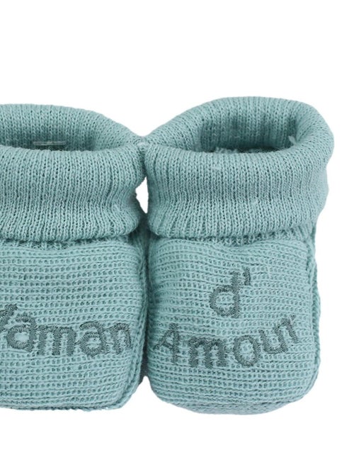 Chaussons naissance - message maman d'amour - Kiabi