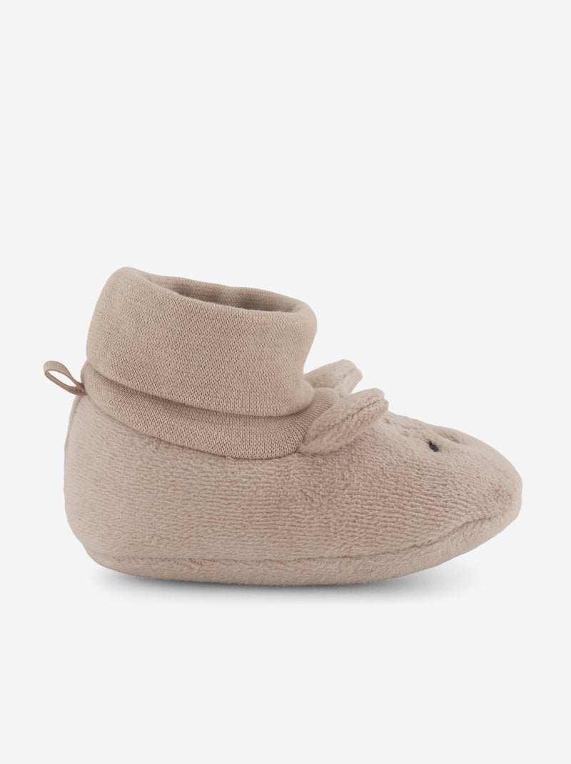 Chaussons 'Ours' Beige - Kiabi