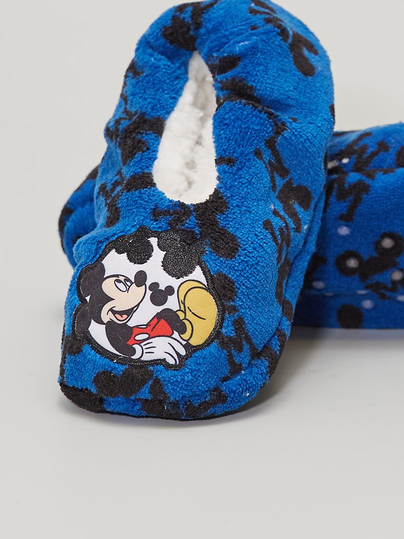 Chaussons polaires 'Mickey' bleu - Kiabi