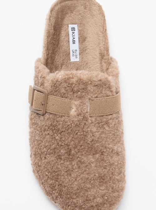 Chaussons sabots fourrés - Kiabi