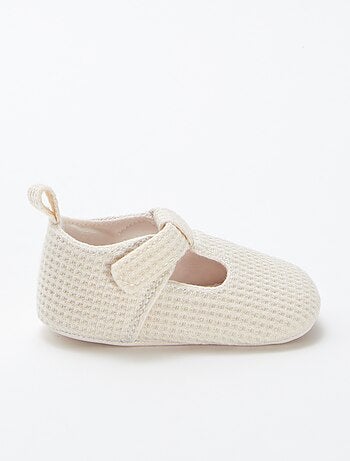 Chaussons semi-ouverts en gaze de coton