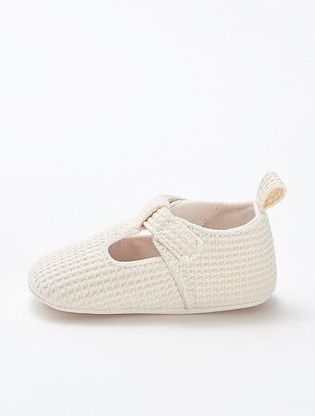 Chaussons semi-ouverts en gaze de coton