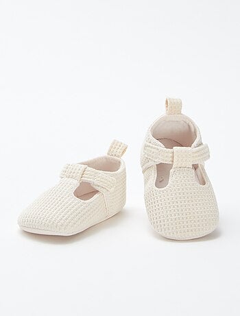 Chaussons semi-ouverts en gaze de coton