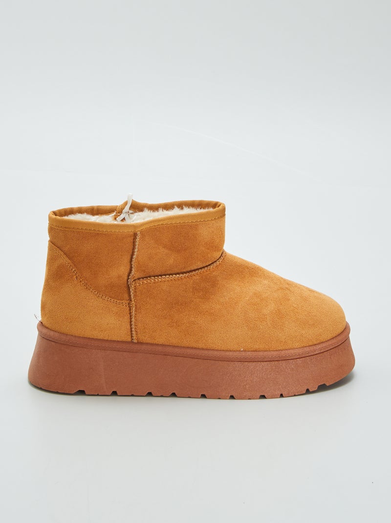 Chaussons type boots Marron - Kiabi